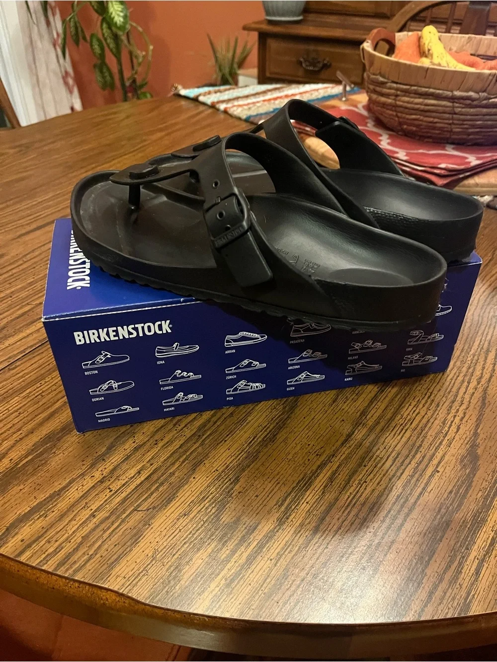 Birkenstock Black EVA Thong Sandals -  Gizeh Style